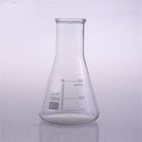150ml Wide Neck Borosilicate Glass Conical Erlenmeyer Flask For