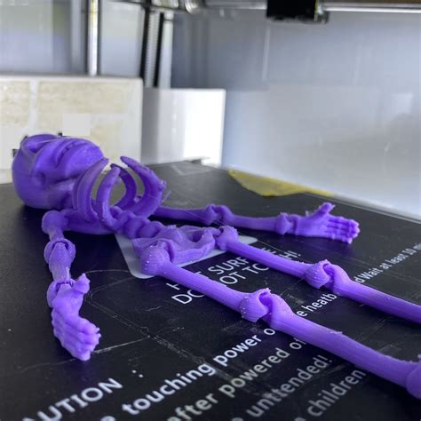 3d Printer Cute Flexi Print In Place Skeleton • Made With Solosculptor