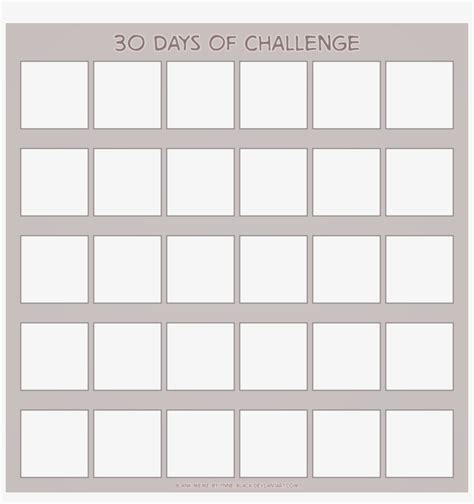Blank 30 Day Calendar Printable