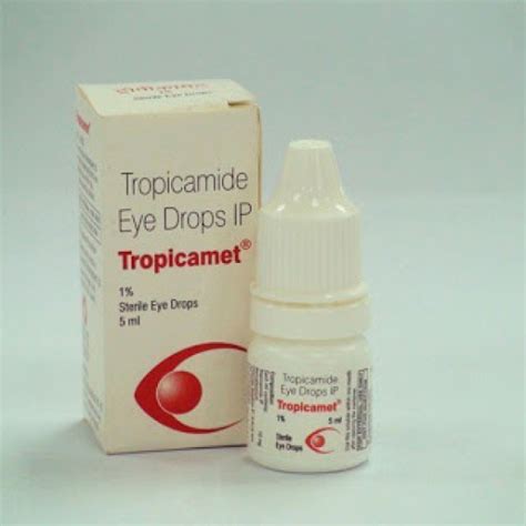 Tropicamet Eye Drop 5ml Schedule H Tropicamide Sun