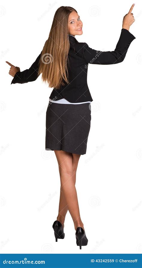 Businesswoman Pushing Fingers In Opposite Stock Image Image Of Heel