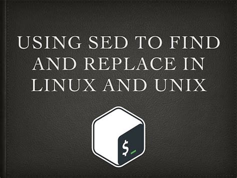 Rather, you provide instructions for it to follow as it works through the text. How to use sed to find and replace text in files in Linux / Unix shell - nixCraft