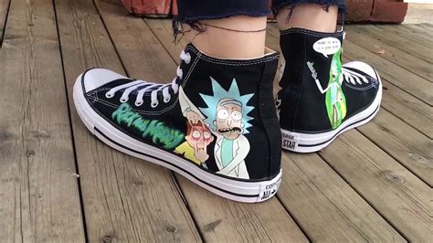 Rick And Morty Hand Painted Converse Youtube