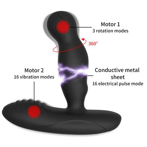 Levett Electric Shock Anal Vibrator Usb Charging Wireless Remote Control 360 Degrees Rotation