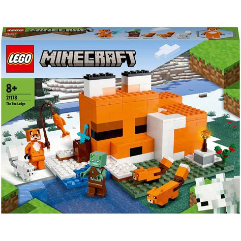 Lego Minecraft The Fox Lodge House Animals Toy 21178 Iwoot Uk
