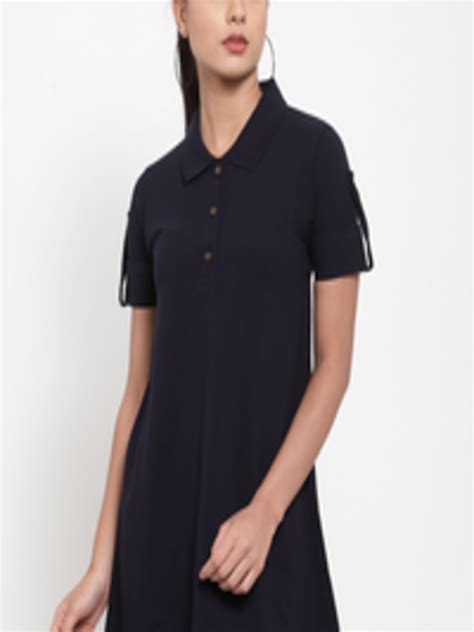 Buy Kalt Women Navy Blue Solid Tunic Tunics For Women 12109648 Myntra