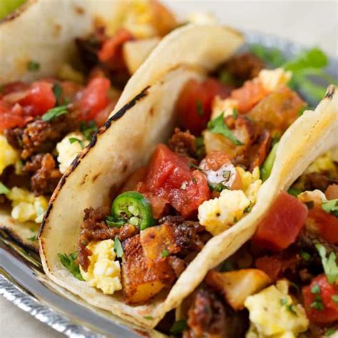 Chorizo And Potato Breakfast Tacos ⋆ Real Housemoms