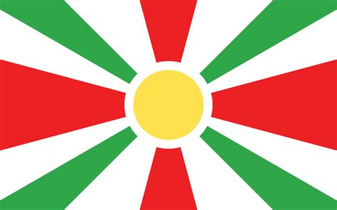 Flag Of Kurdistan Redesigned Based On The National Emblem Rvexillology