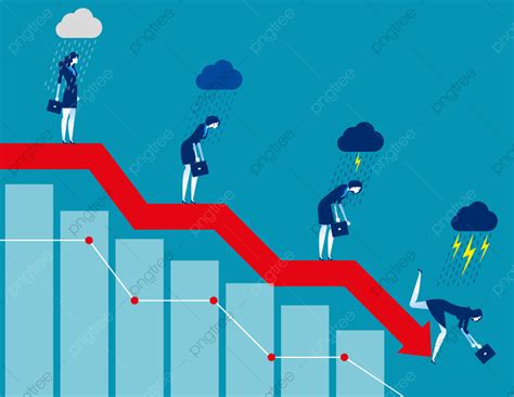 Down Chart Vector Png Images Business On Falling Down Chart Vector
