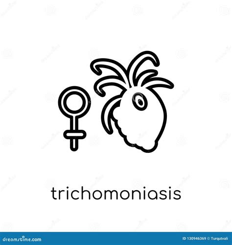 Female Trichomoniasis Illustration Showing Trichomonas Vaginalis