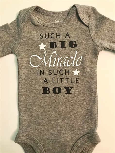 Miracle Baby Onesie Baby Boy Onesies Miracle Baby Onesies