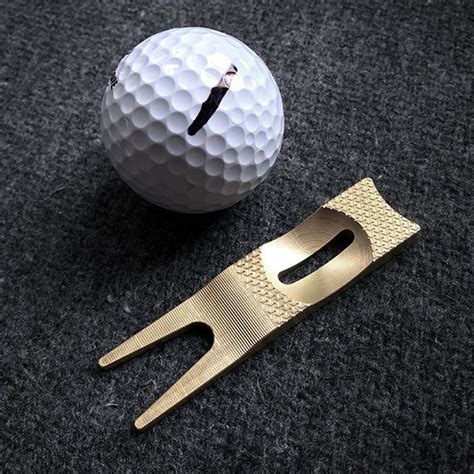 Cnc Machined Solid Brass Golf Divot Repair And Ball Alignment Etsy