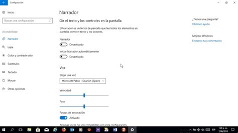 Como Activar O Desactivar El Narrador En Windows 10 Youtube