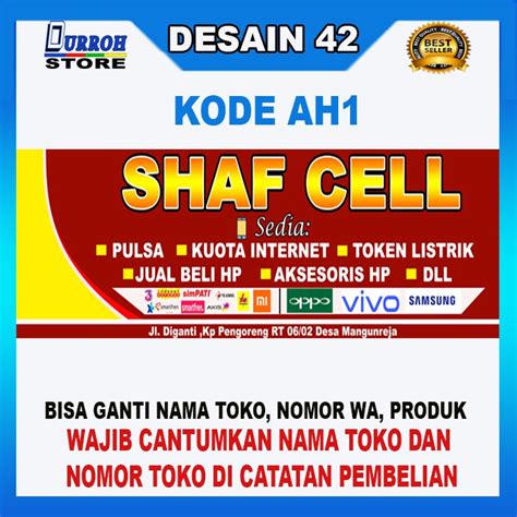 Jual Spanduk Banner Konter Cell Celluler Desain 42 Shopee Indonesia