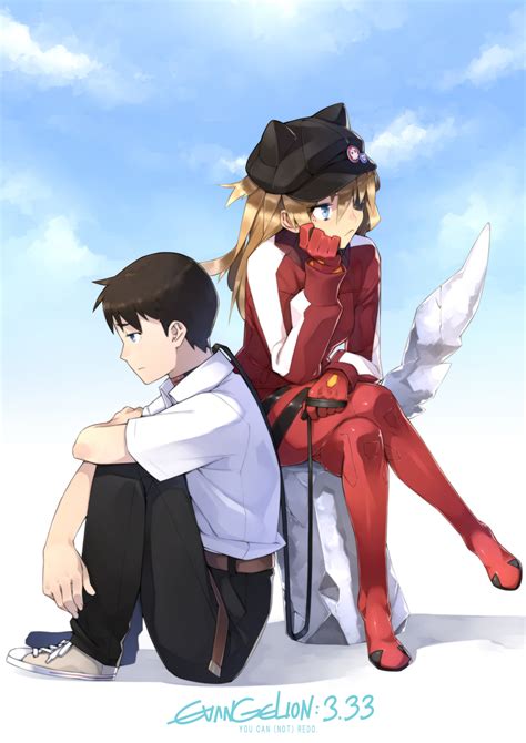 Souryuu Asuka Langley And Ikari Shinji Neon Genesis Evangelion And More Drawn By Real