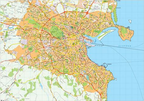 Dublin Map Vector Order And Download Dublin Map Vector