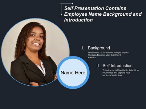 Self Presentation Contains Employee Name Background And ...