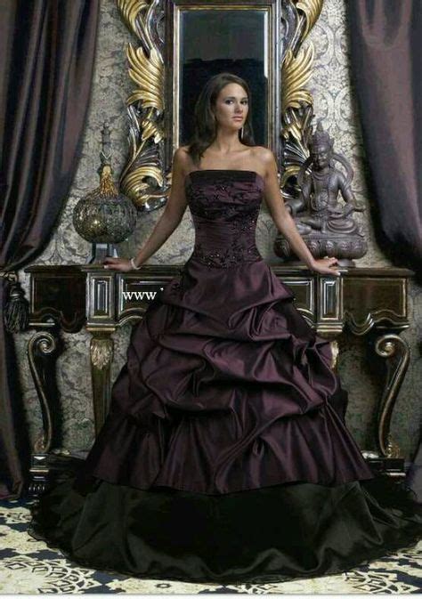 Deep Purple Dress Goth Wedding Dresses Black Wedding Dresses