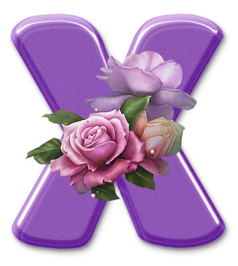 Sussurro De Amor Alfabeto Decorativo Png Lilás Com Rosas