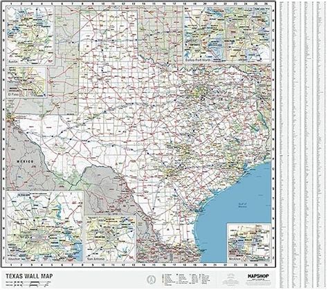 Laminated Texas State Wall Map Large Poster Includes The