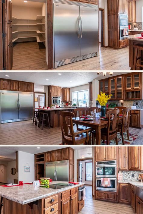 But make sure you don't entirely forget about the above space ; Floor to ceiling cabinets hide a huge pantry in this manufactured home in 2020 | Floor to ...
