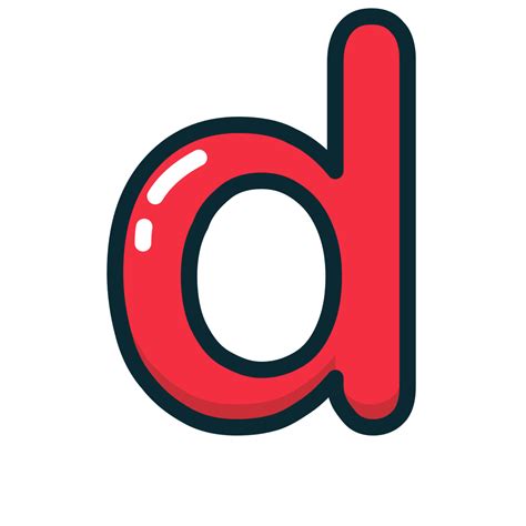 D Letter Lowercase Red Icon Free Download On Iconfinder