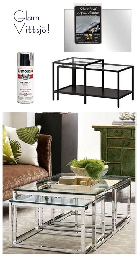 Buy monarch specialties, coffee table, tempered glass, grey cement, 44l: Glam coffee table (or shelving, side table) - IKEA Vittsjo ...