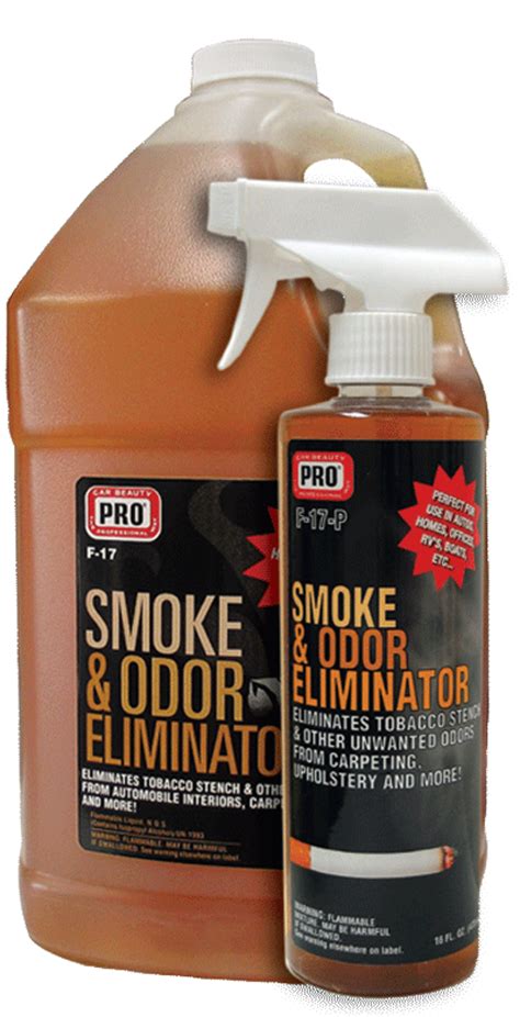 When the cigarette smoke passes my nostrils, the toxic, repugnant smoke odor immediately triggers my headache. PRO Car Beauty Products: F-17-22 SMOKE & ODOR ELIMINATOR