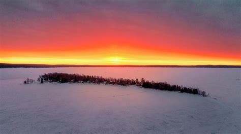 Treasure Island Winter Glowing Sunset Photograph By Ron Wiltse Fine