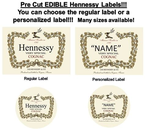 Hennessy Label Template Free