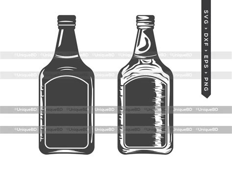 Rum Bottle Svg Cut File Liquor Bottle Svg Vodka Bottle Svg Alcohol Bottle Svg Whiskey