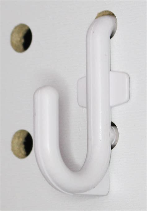 J Style White Plastic Locking Pegboard Hooks Plastic Locking Pegboard