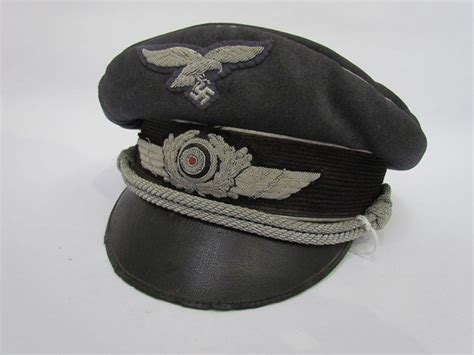 Original Ww2 Third Reich Era German Luftwaffe Officers Peaked Visor Cap