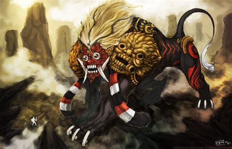 Barong Appearing As Large And Mighty Lion Like Creatures Covered In
