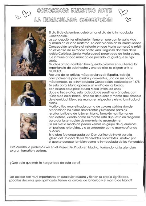 Si Quieres Aprender EnseÑa Para Trabajar La Inmaculada Concepción