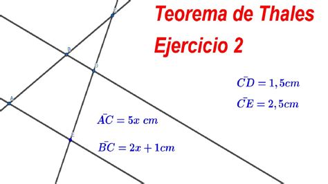 Teorema De Thales Ejercicio 2 Youtube