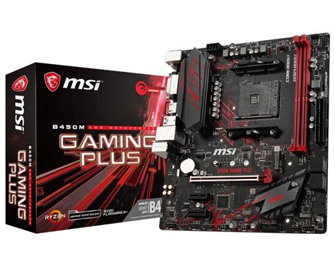 Tarjeta Msi Madre Micro Atx B450m Gaming Plus S Am4 Amd B450 7b87 001r