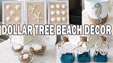 Dollar tree has a lot of items right now that would be great for a hawaiian or beach themed party, but i wanted to take it up a notch. Dollar Tree DIY Coastal Beach Decor ğŸŒŠ Nautical Decor ...