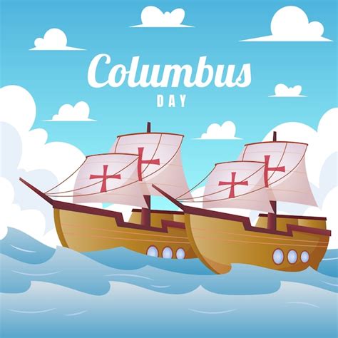 Premium Vector Gradient Columbus Day Celebration Illustration