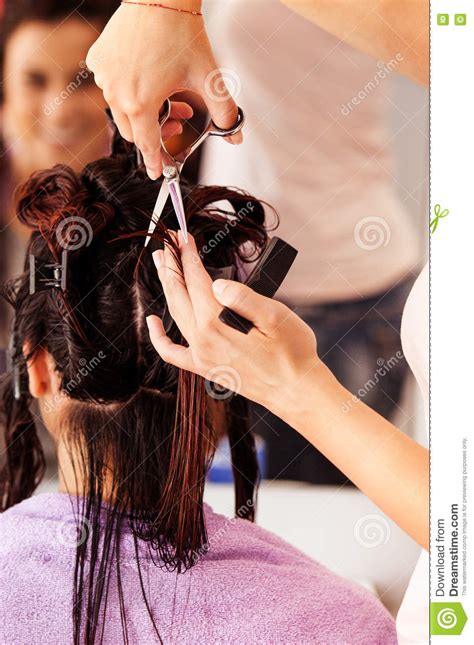 Enjoying Haircutting Stock Photo Image Of Fashion Ombre