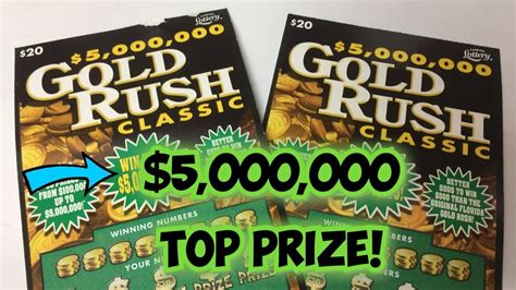 5000000 Top Prize Gold Rush Classic 20 X 2 Lets Go Youtube