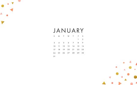 January Desktop Calendar The Blog Market
