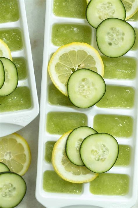 Hydrating Lemon Cucumber Ice Cubes The Harvest Kitchen