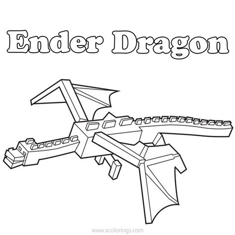 Minecraft Ender Dragon Coloring Pages Printable