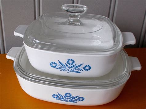 Vintage Corning Ware Casserole Set Blue Cornflower Etsy