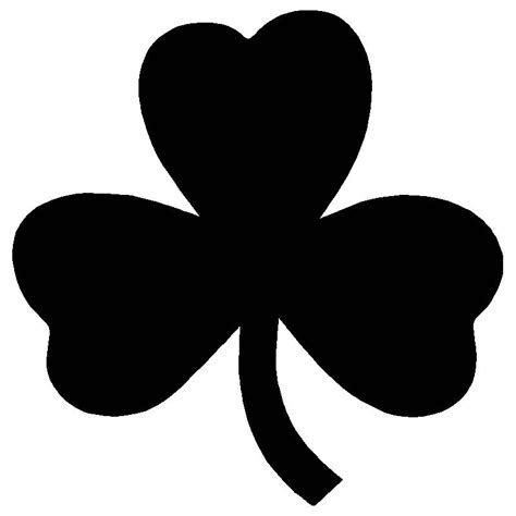 3 Leaf Clover Shamrock Single Color Transfer Type Decal Stickerdad