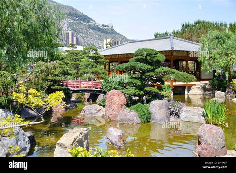Japanese Garden Monte Carlo Monaco High Resolution Stock Photography