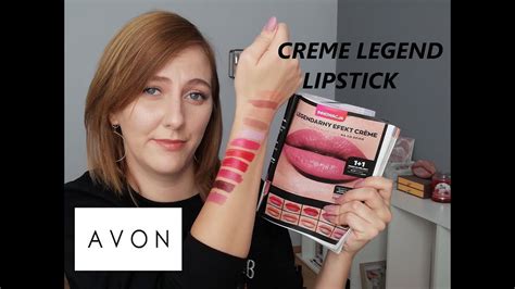 Avon Creme Legend Lipstick💋 Test Wszystkich KolorÓw Na Ustach Swatche Youtube
