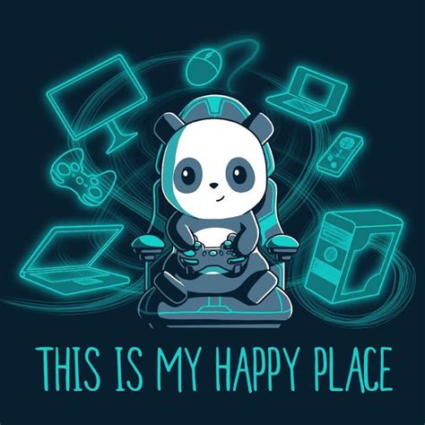 Gaming Is My Happy Place T Shirt Teeturtle Cute Animal Drawings Cute