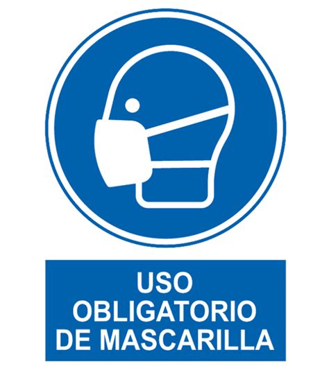 Señal / Cartel de Uso obligatorio de mascarilla - SERIOR